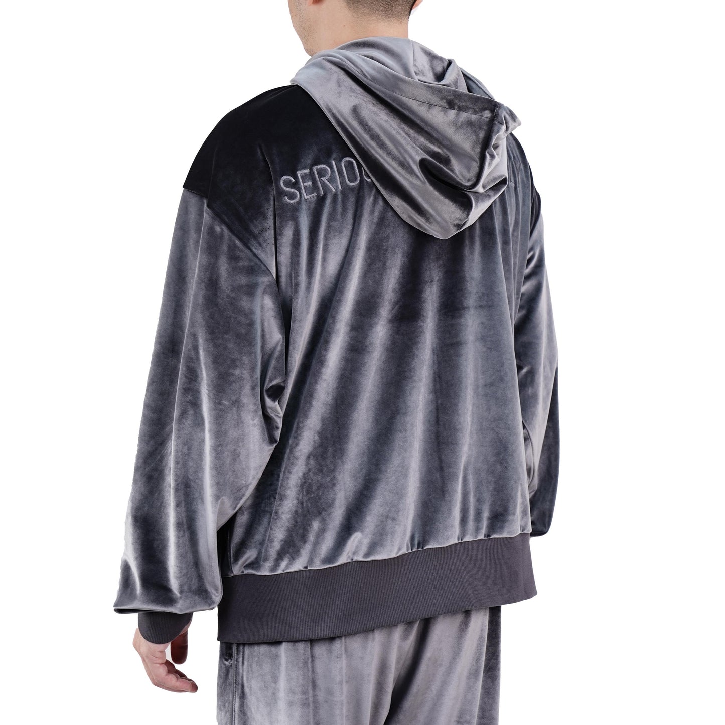 Serious Player Only Velour Zip Hoodie