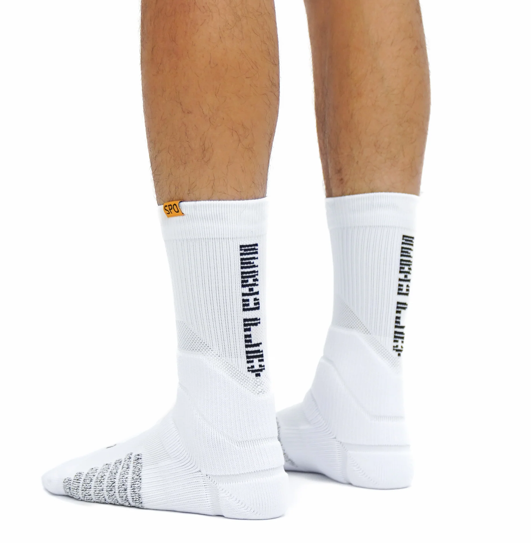 SPO Pro Staff High Socks White Black Text