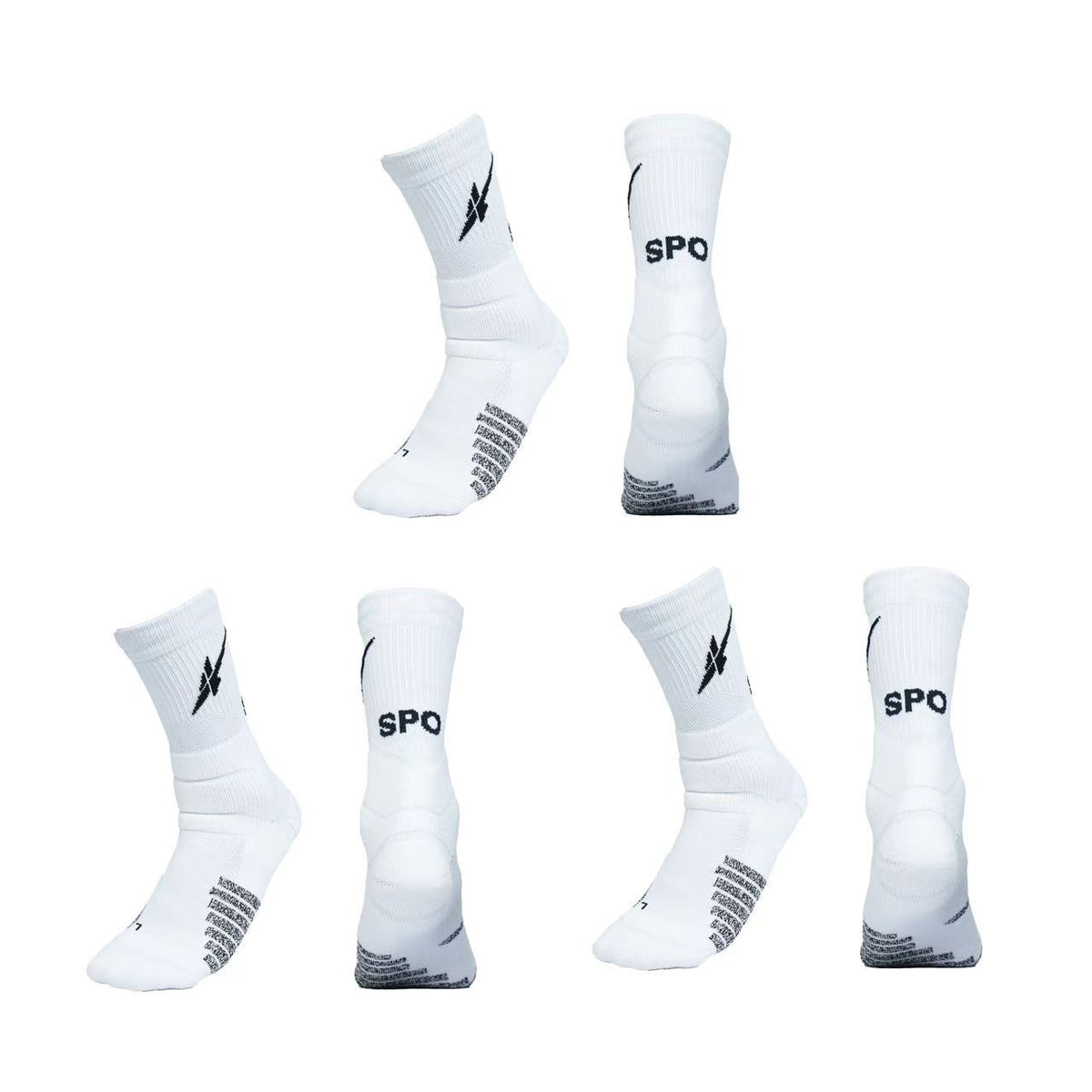 SPO Pro  Basic Basketball Mid Top Socks ( 3 pairs per set )