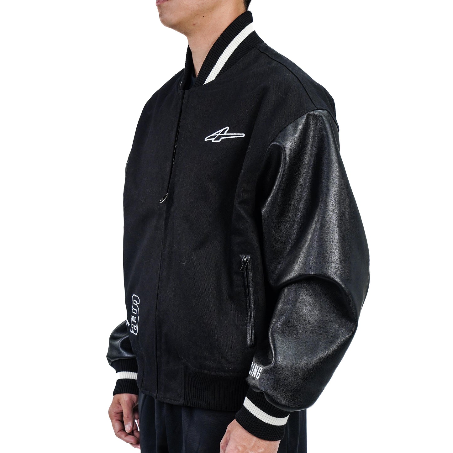 Serious Player Only Leather Varsity Jacket KR