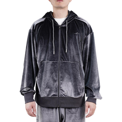 Serious Player Only Velour Zip Hoodie
