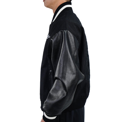 Serious Player Only Leather Varsity Jacket KR