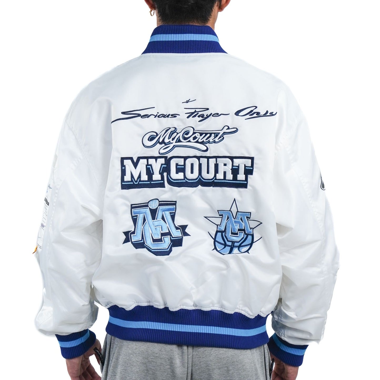 Serious Player Only Varsity Jacket My Court