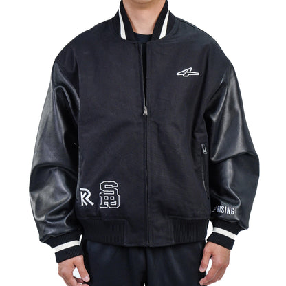 Serious Player Only Leather Varsity Jacket KR