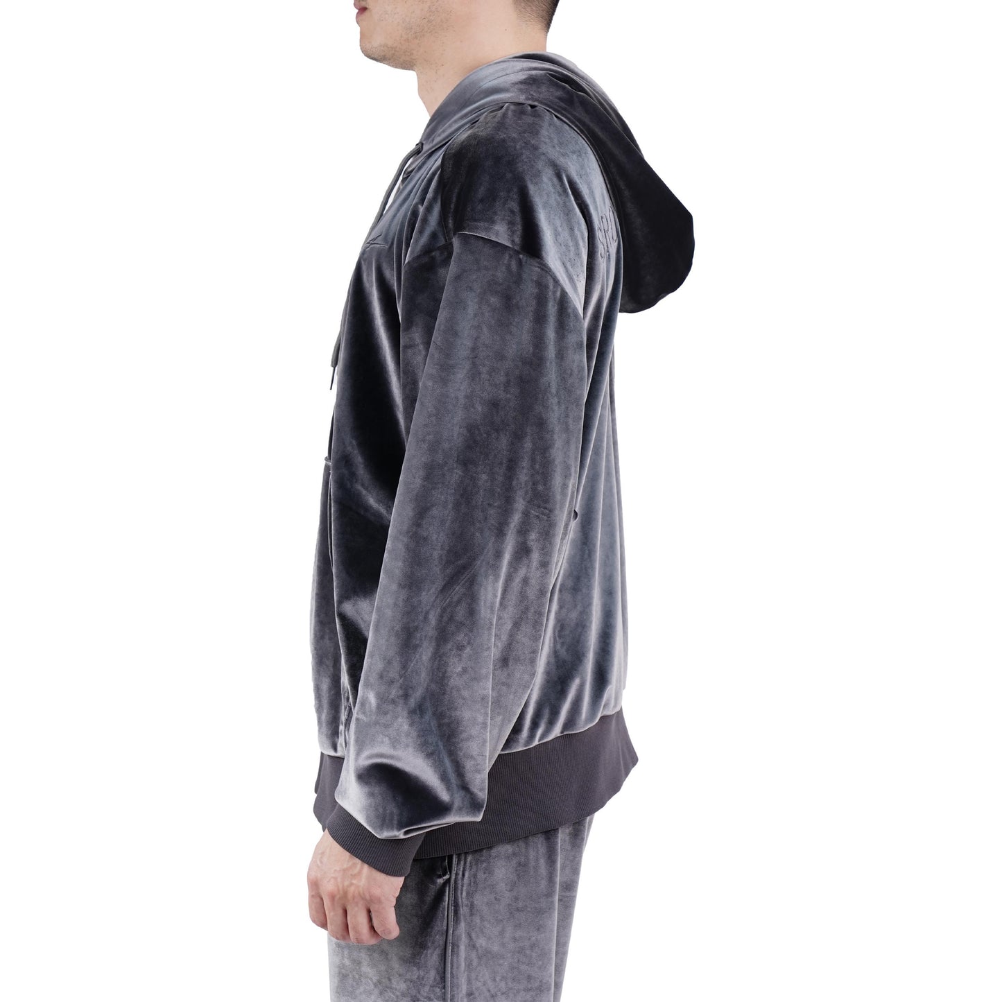 Serious Player Only Velour Zip Hoodie