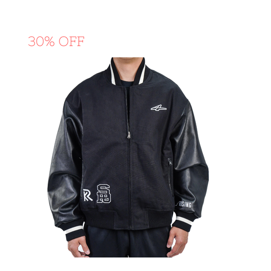 Serious Player Only Leather Varsity Jacket KR