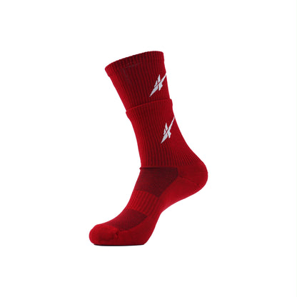 Serious Player Only  Double Layer Training Socks Black & Red ( 2 pairs per set )