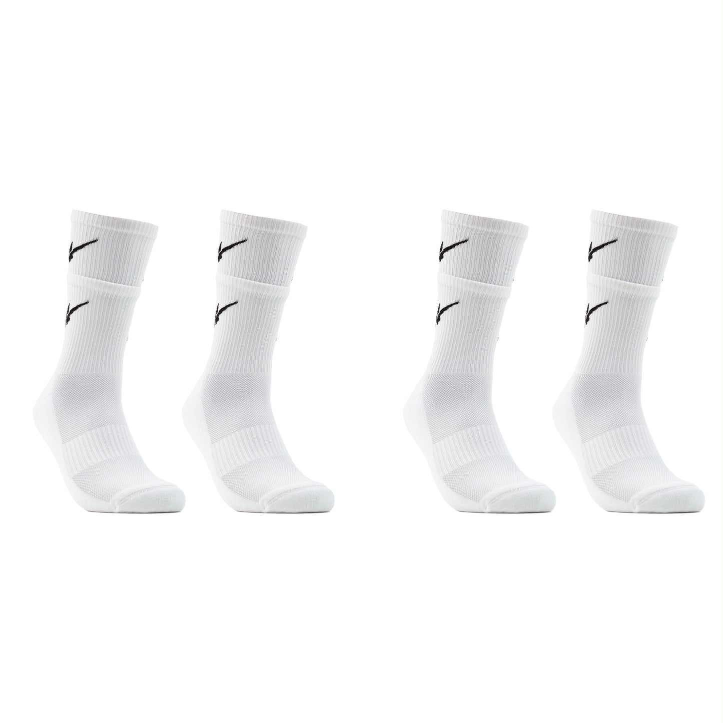 Serious Player Only Double Layer Training Socks White ( 2 pairs per set )
