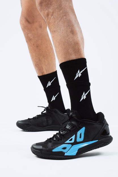 Serious Player Only  Double Layer Training Socks Black & Red ( 2 pairs per set )