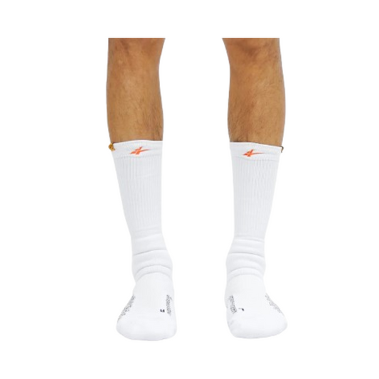 SPO Pro Staff High  Socks White & Orange Text