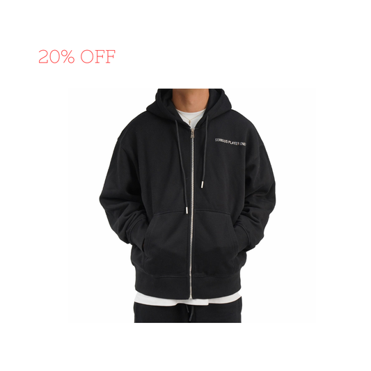 Serious Player Only  Zip-up Hoodie Diamond (Black)