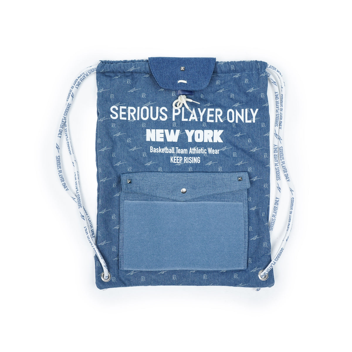 SPO X KR Denim Drawstring Bag