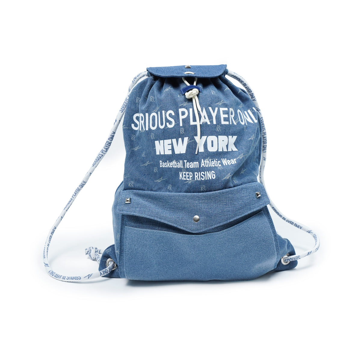 SPO X KR Denim Drawstring Bag