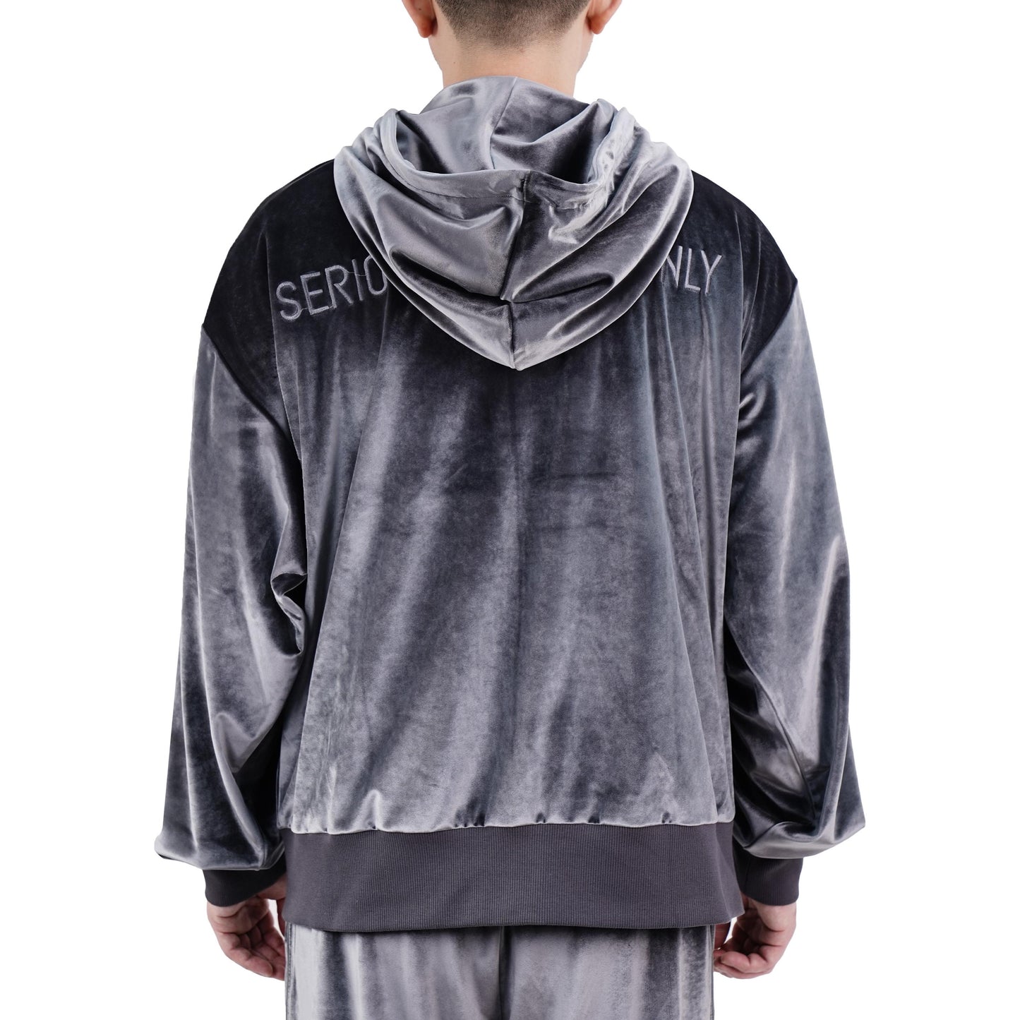 Serious Player Only Velour Zip Hoodie