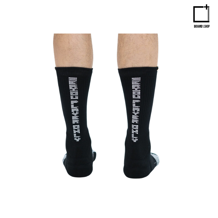 SPO Pro Staff High Socks Black with Text
