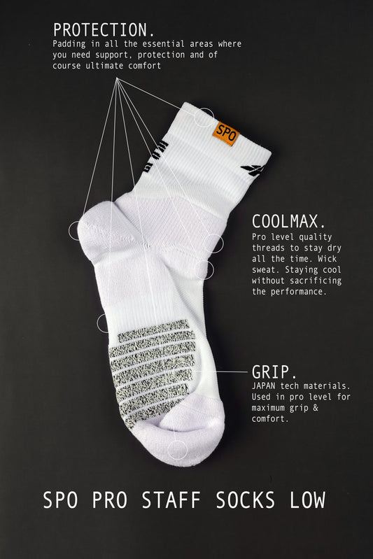 SPO Pro  Socks Low ( White)