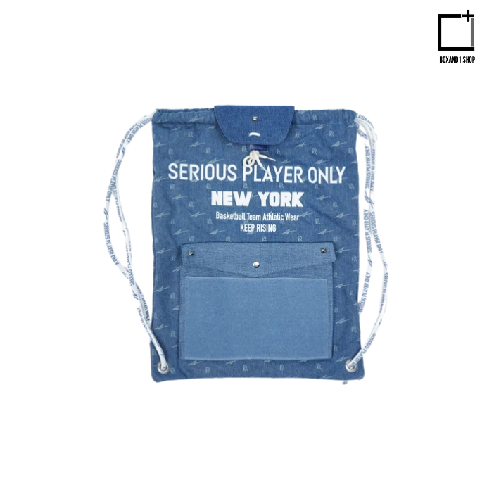 SPO X KR Denim Drawstring Bag