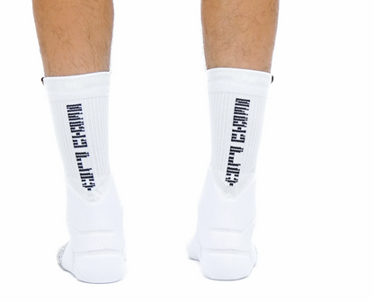 SPO Pro Staff  High Socks White Black Text