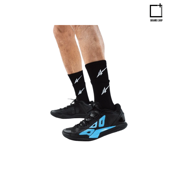 Serious Player Only  Double Layer Training Socks Black & Red ( 2 pairs per set )