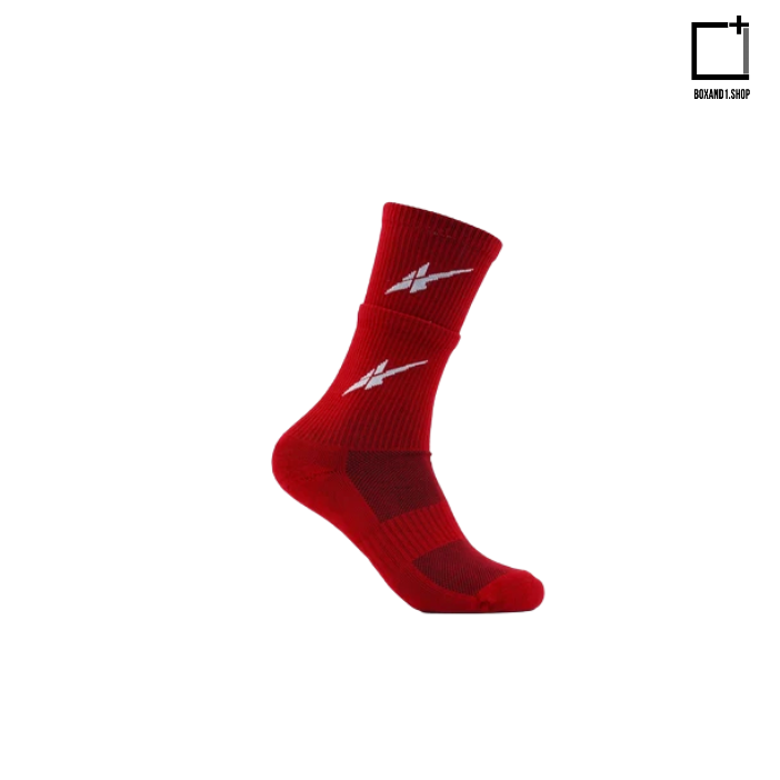 Serious Player Only  Double Layer Training Socks Black & Red ( 2 pairs per set )