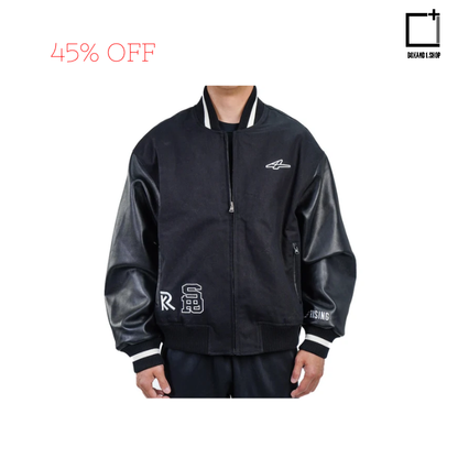 Serious Player Only Leather Varsity Jacket KR