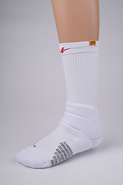 SPO Pro Staff High  Socks White & Red