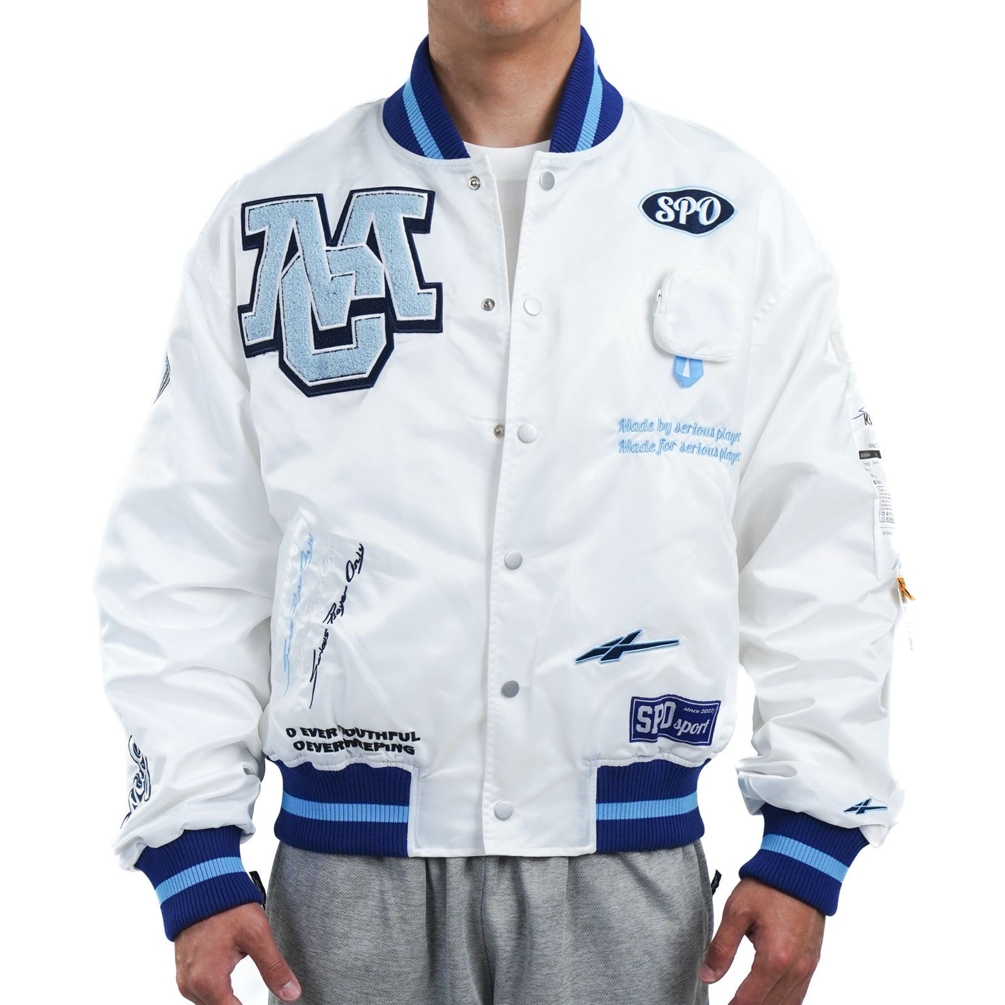 Serious Player Only Varsity Jacket My Court