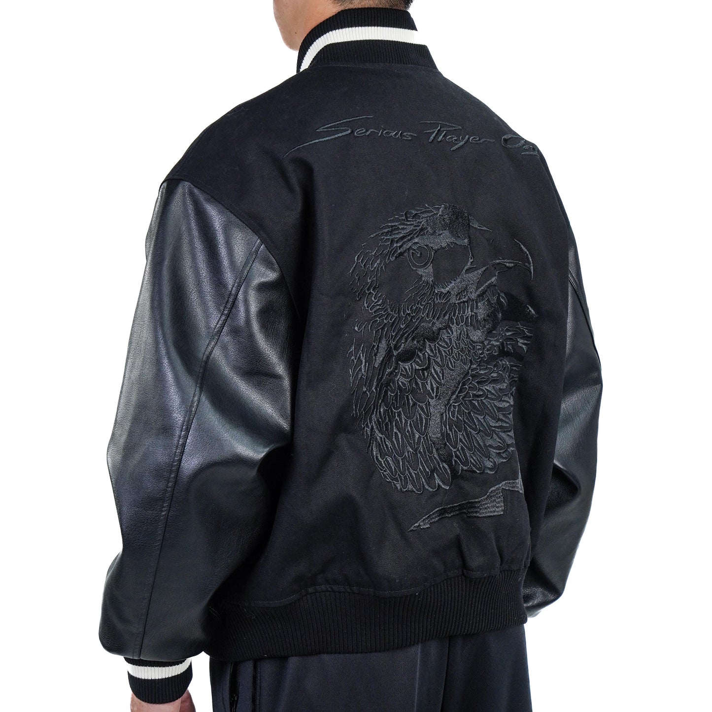 Serious Player Only Leather Varsity Jacket KR