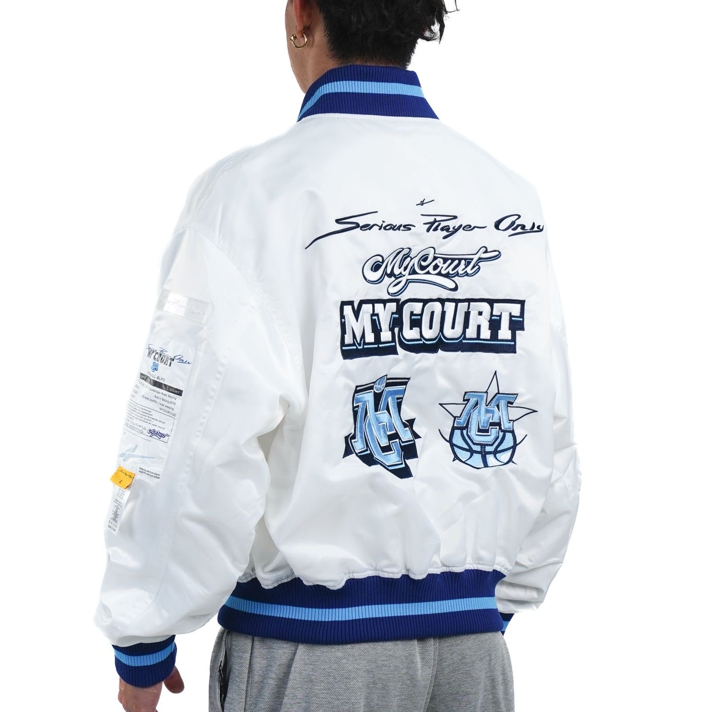 Serious Player Only Varsity Jacket My Court