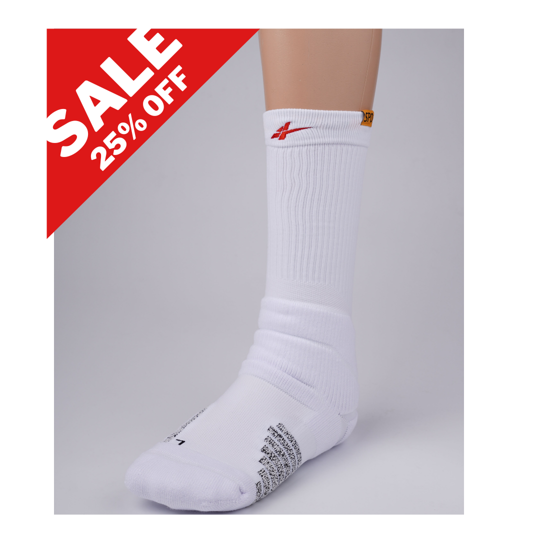 SPO Pro Staff High  Socks White & Red