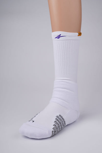 SPO Pro Staff High  Socks White & Purple