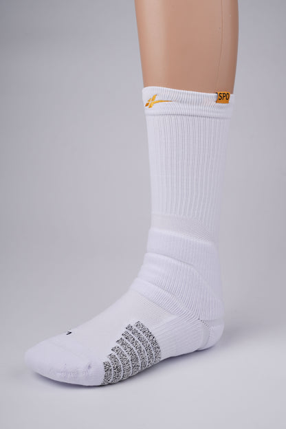 SPO Pro Staff High  Socks White & Yellow