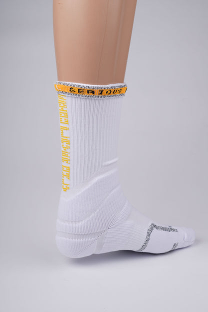 SPO Pro Staff High  Socks White & Yellow